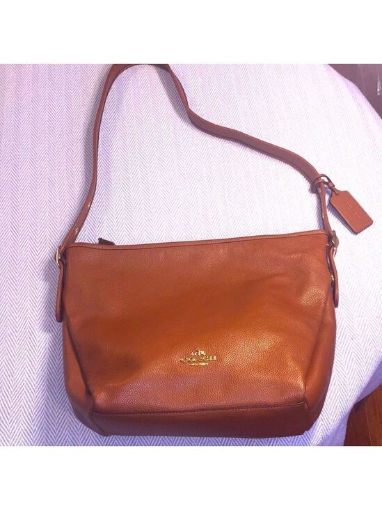 Coach Handbags - Coach Classic Shoulder BAG with Dust Bag, Brown Pebbled leather Adjustable strap
